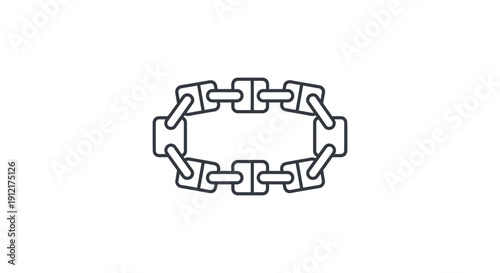 Chain link circle metal object.