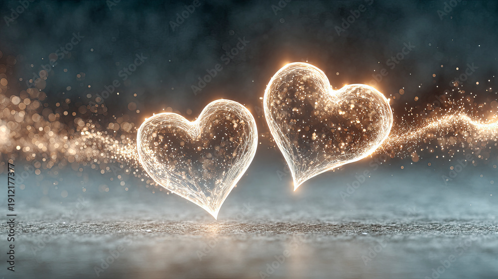 Fototapeta premium Romantic abstraction for Valentine's Day.