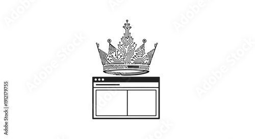 Crown Icon on Computer Browser Window.