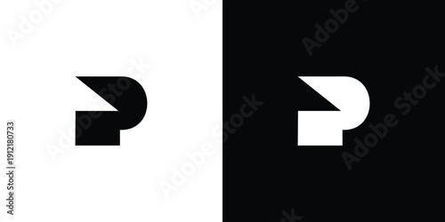The P logo design is a simple and unique combination of the house symbol