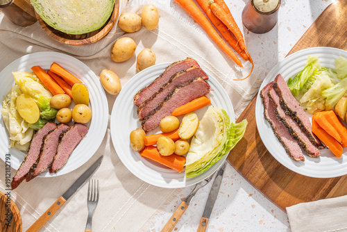 St. Patrick's Day corned beef dinner