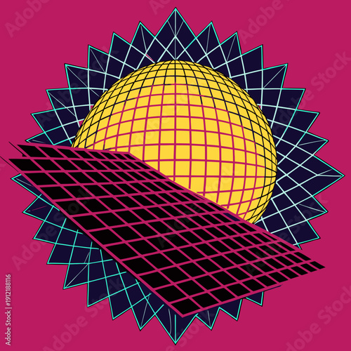 Distorted grid shapes isolated. Retrofuturistic warped mesh grid. Curved mesh abstract elements. Retro punk design element. Vector curve surface background.