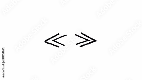 Video. Minimalistic quotes, icon animation with smooth motion. Hand drawn with pencil. Animation on a white background 4K.