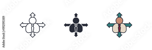 opportunity icon. Line, solid and filled outline colorful version, outline and filled vector sign. Idea Symbol, logo illustration. Vector graphics