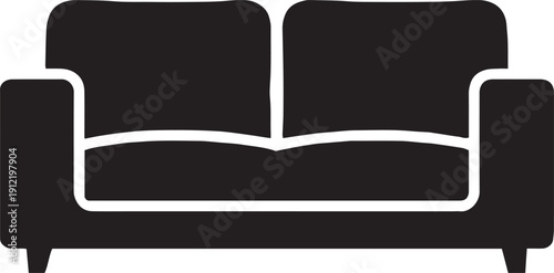 Black Modern Sofa Icon