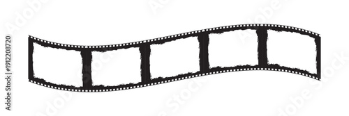 Cinema film strips reel templates. retro film strip frame element isolated on transparent background. video or movie film vintage analog cinema, photograph camera. abstract vector illustration.