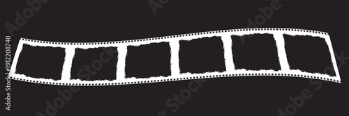 Cinema film strips reel templates. retro film strip frame element isolated on transparent background. video or movie film vintage analog cinema, photograph camera. abstract vector illustration.