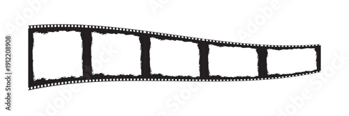 Cinema film strips reel templates. retro film strip frame element isolated on transparent background. video or movie film vintage analog cinema, photograph camera. abstract vector illustration.