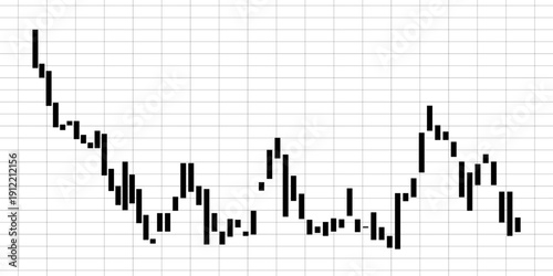 Dynamic Candlestick Graph Showing Financial Market Fluctuations, Investment Data, and Business Trends