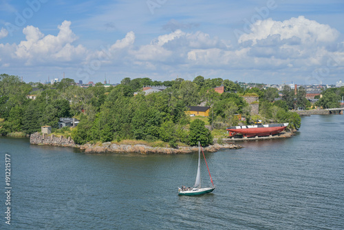 Obraz na płótnie Museums-U-Boot Vesikko, Seefestung Insel Suomenlinna, Helsinki, Finnland