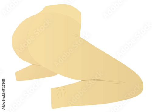 Brown tight pants leggings. vector illustration