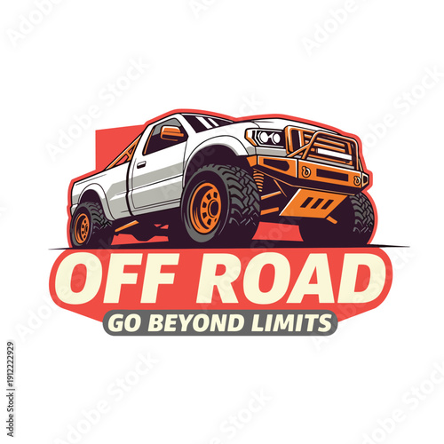Dynamic Off-Road Truck Adventure Illustration: Go Beyond Limits on Rugged Terrain