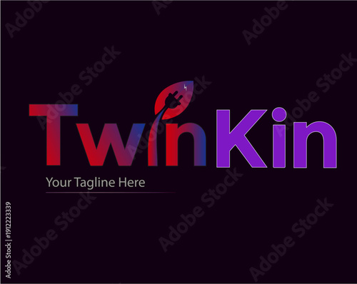 Twin Kin logo design creative design business vector logo  company work