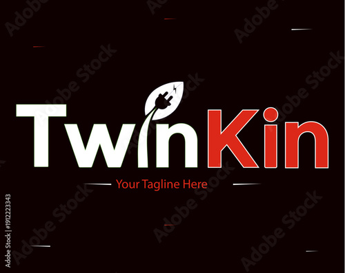 Twin Kin logo design creative design business vector logo .