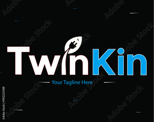 Twin Kin logo design creative design business vector logo  company work,showroom design