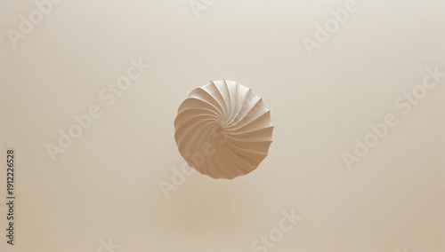 Swirl Design in Simple Form Hangs Against a Light Background