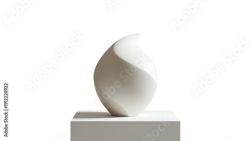 white vase on white background