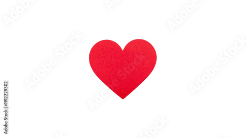 red heart on white background