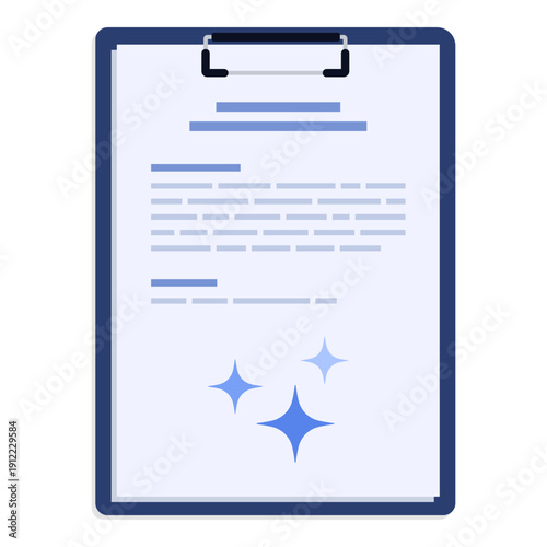 AI generated text on a clipboard