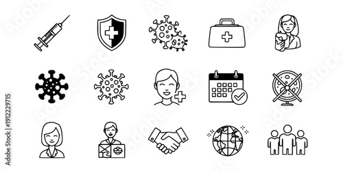 Vaccination Clinic Infection Prevention Silhouette