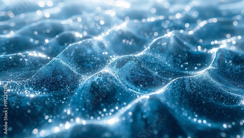 Waves of Water Reflecting Light in a Calm Ocean Setting During the Day