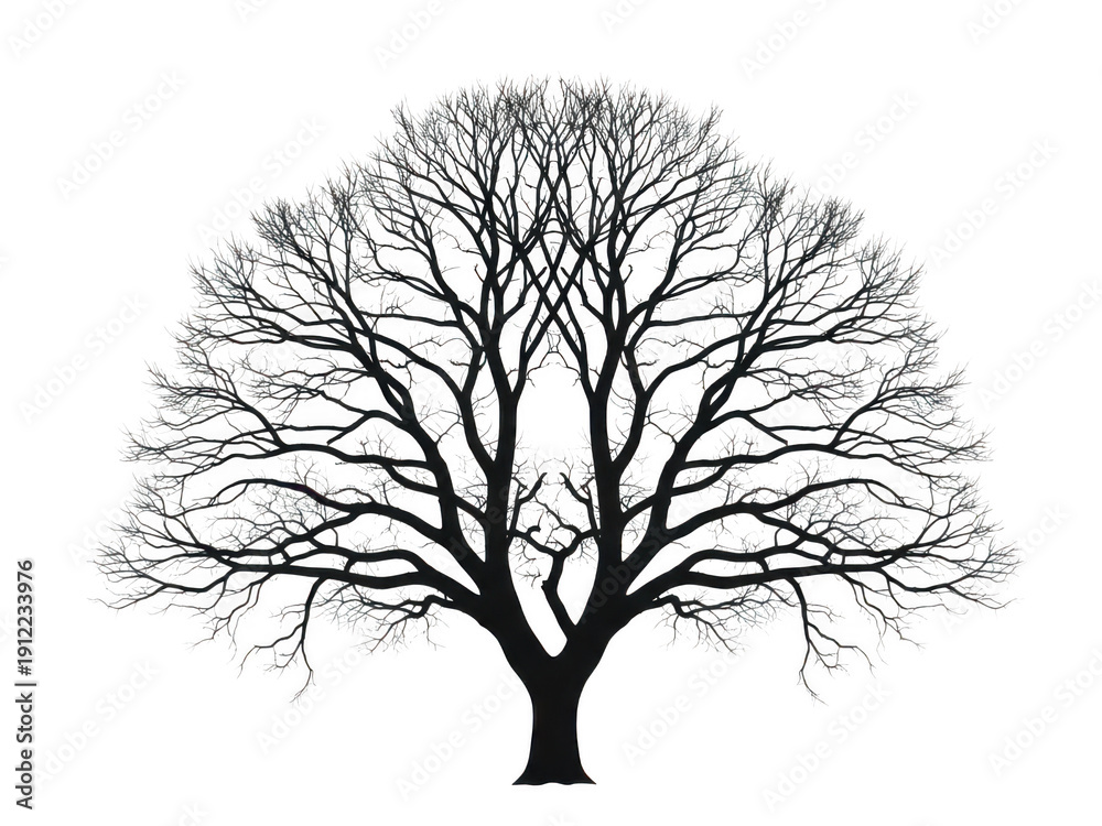 Fototapeta premium A majestic tree with intricate branches reaching out in all directions