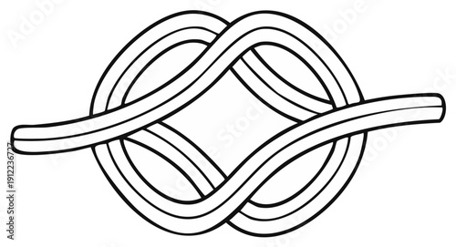 Intricate knot illustration symbolizing connection teamwork and problem solving in a clean graphic style