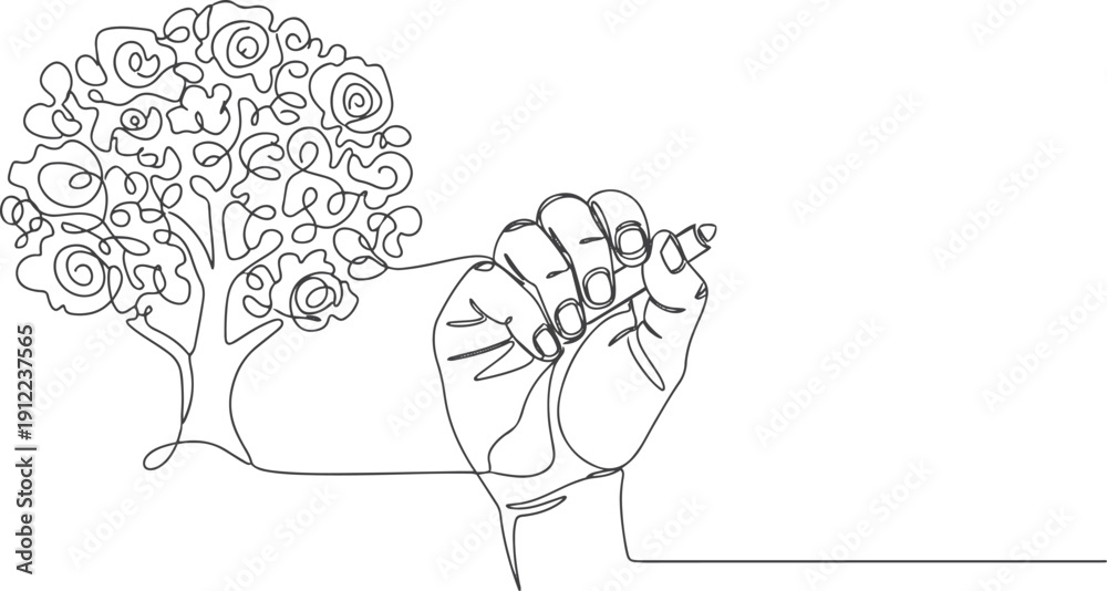 Fototapeta premium Mega Collection of Hand-Drawn Doodles: Abstract Patterns, Whimsical Characters, Kitchen Utensils, and Creative Continuous Line Art Illustration