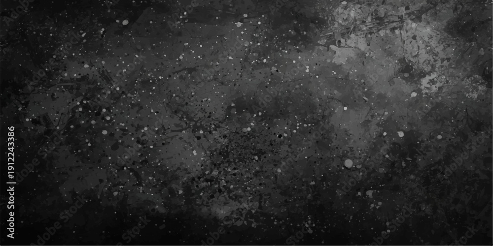 Obraz premium Abstract blue rain drops on a dark window texture against a starry night sky and cold winter cosmos with white nebula dust particles