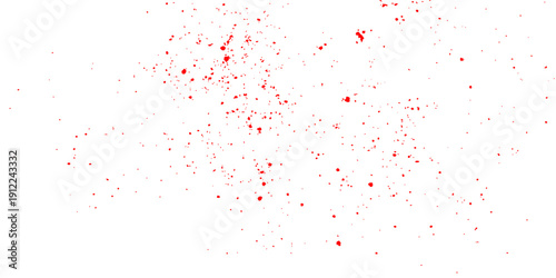 A creative grunge art illustration featuring red paint splashes and ink splats on a textured paper backdrop with liquid water drops and a watercolor pattern design element