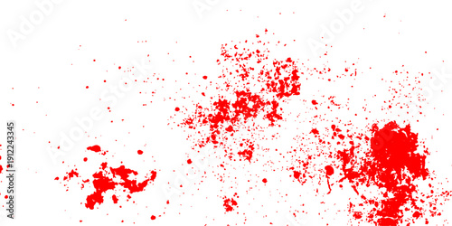 A grunge vector illustration featuring a red blood drop pattern with ink splat textures and a dirty paint splatter drip design over a dark art backdrop