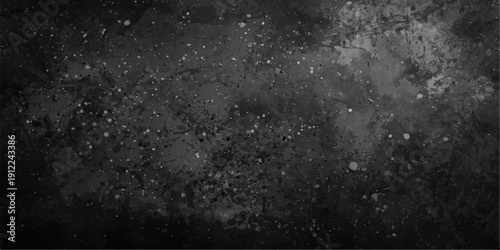 Abstract blue rain drops on a dark window texture against a starry night sky and cold winter cosmos with white nebula dust particles