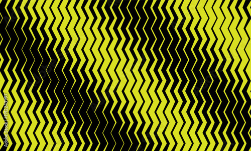 Wavy Yellow Zigzag Pattern on Black Background with Distorted Geometric Lines and Vibrant High Contrast Aesthetic