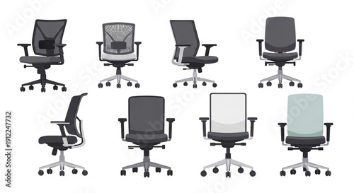 set of office chairs