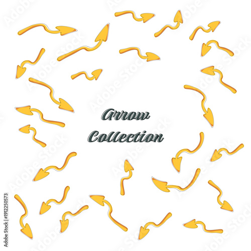 Business element icon in doodle style, arrow, infographic. Isolated vector illustration design. Hand drown business icon. Business idea concept.