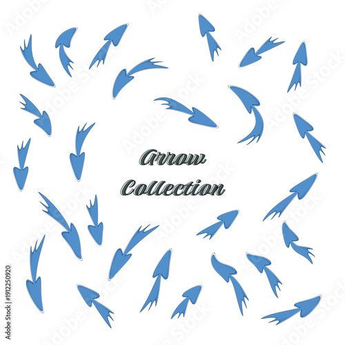 Business element icon in doodle style, arrow, infographic. Isolated vector illustration design. Hand drown business icon. Business idea concept.