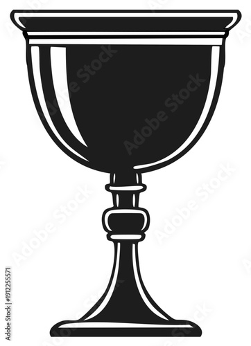 Detailed Vector Graphic Illustration of Chalice Goblet Icon Ancient Vessel