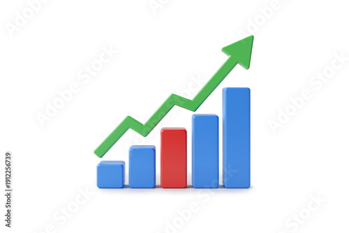 Free Download Business Growth Chart with Upward Arrow - GFXLoad