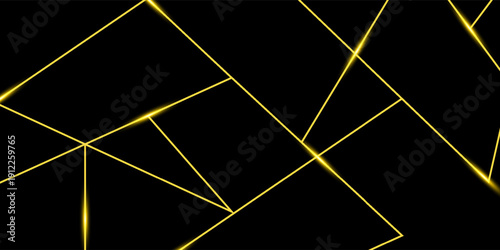 Dark black and Gold mosaic background. eps 10 illustration.