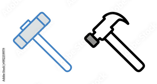 Find hammer tools vector illustration for construction work diy projects and home improvement tasks 90