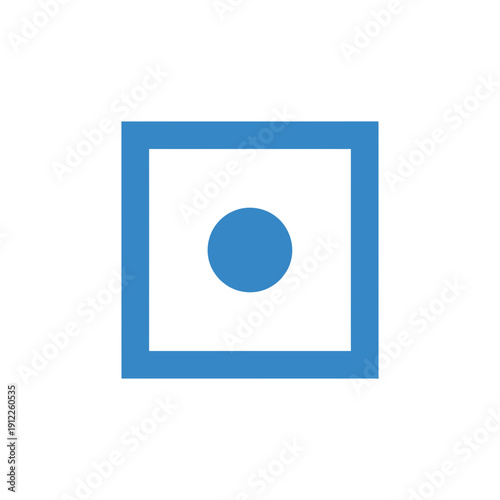 Free Download Blue and white icon of a camera with a circular lens. - GFXLoad