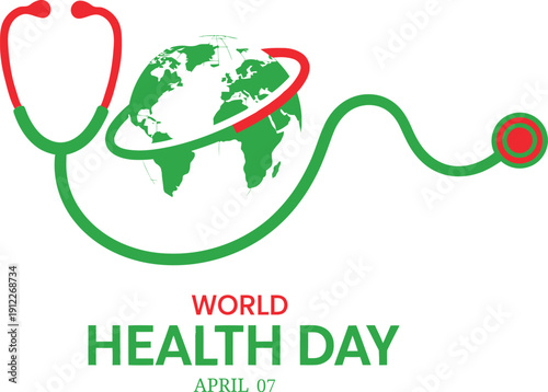 World health day global health awareness campaign logo design