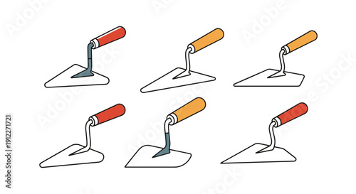 Trowel Line art illustration