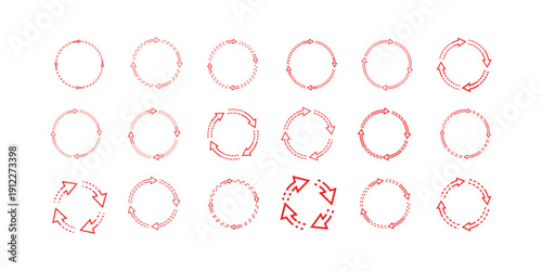 Refresh vector icon set black filled and outlined style. refresh, restart or reload vector symbol.