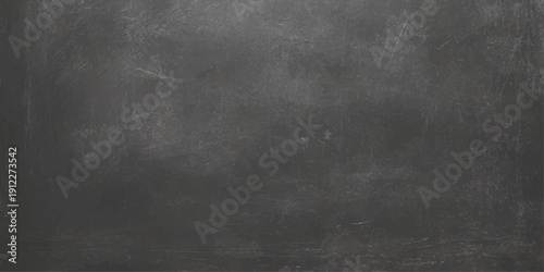 Dark gray chalkboard texture background, empty black slate stone surface with subtle chalk dust and weathered scratches