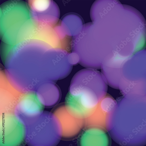 Magic abstract color shining bokeh on color background. Frame with lights and sparks glitter glowing effect. Lens flare Christmas or New Year holiday card.