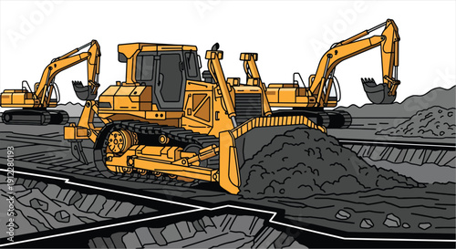 Bulldozer Construction Machinery – Heavy Earthmoving Equipment for Engineering and Infrastructure Development