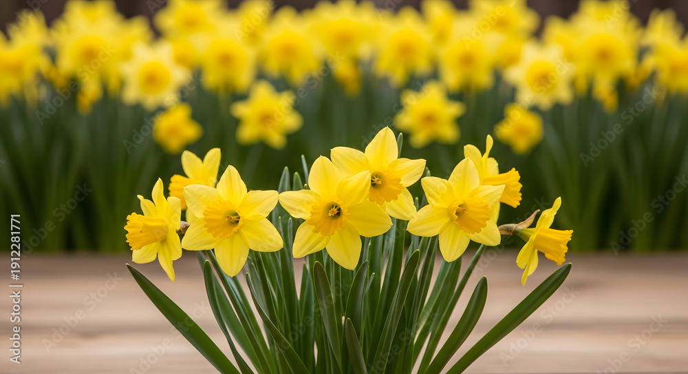 Fototapeta premium St david's day daffodils wales celebrating welsh heritage with yellow flowers