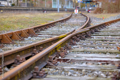 Eisenbahn weiche rostig alt