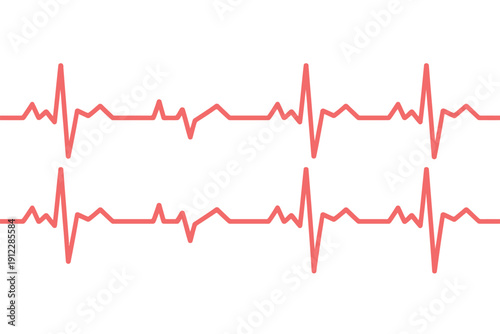 Red electrocardiogram heartbeat line graphs display vital signs monitoring activity.